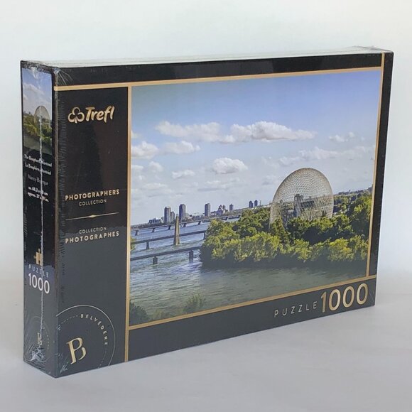 New sealed Trefl 1000pcs Adult Puzzle -Biosphere, Montréal Skyline - Picture 9 of 13